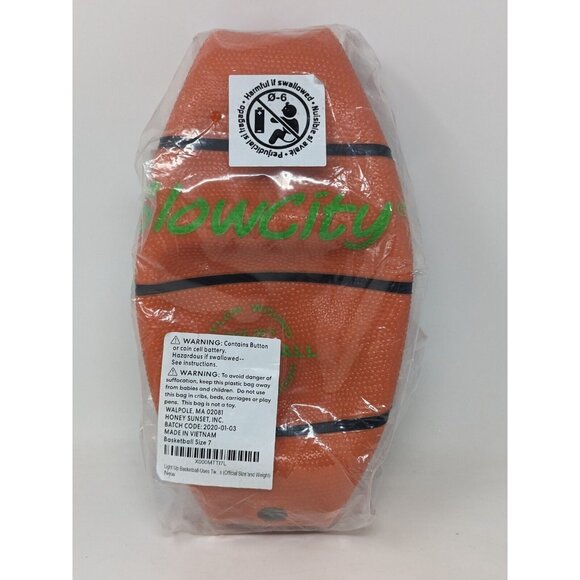 Glowcity Glow in the Dark Basketball, Light Up 2 LED Indoor/Outdoor w/ Batteries - Picture 1 of 8